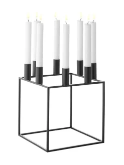 Kubus 8 Lysestage, sort fra Audo Copenhagen