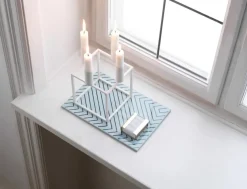 Kubus 4 Lysestage, zink fra Audo Copenhagen