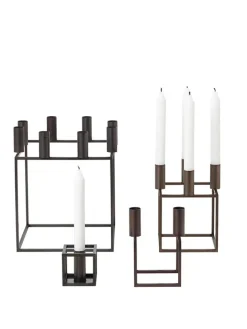 Kubus 4 Lysestage, zink fra Audo Copenhagen