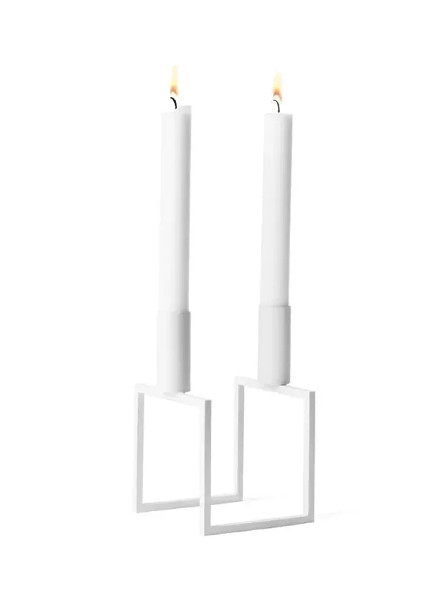 Kubus Line hvid lysestage fra Audo Copenhagen