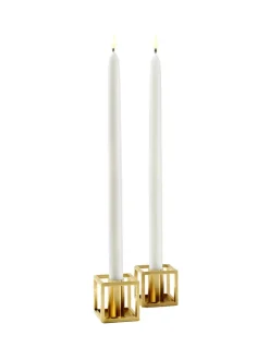 Kubus Micro lysestager, guldbelagt fra Audo Copenhagen