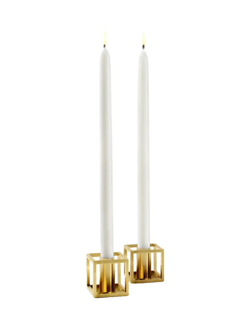 Kubus Micro lysestager, guldbelagt fra Audo Copenhagen