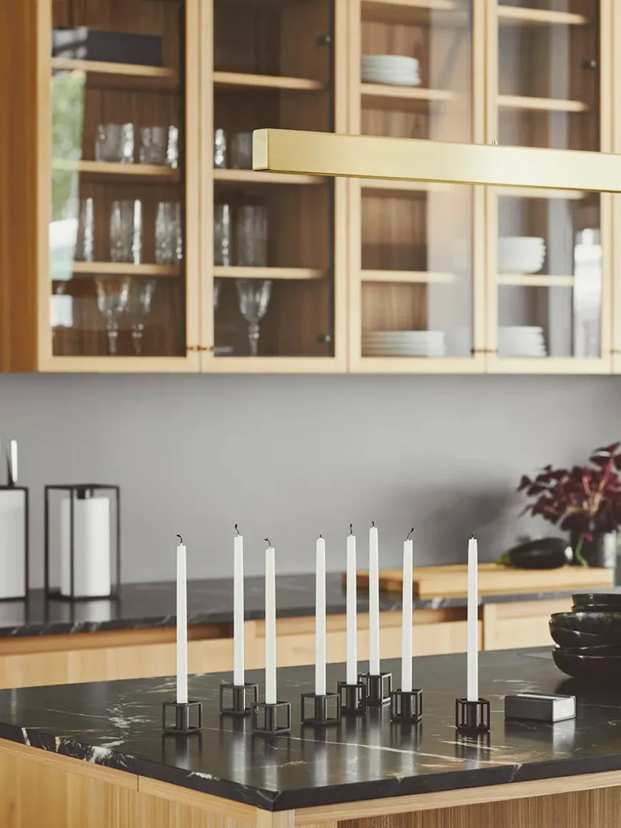 Kubus Micro lysestager, guldbelagt fra Audo Copenhagen