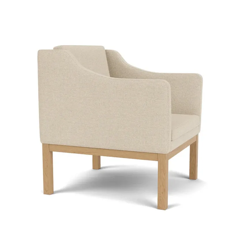 L46 MK155 lænestol, beige tekstil af Mogens Koch