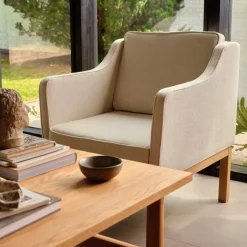 L46 MK155 lænestol, cognac læder af Mogens Koch