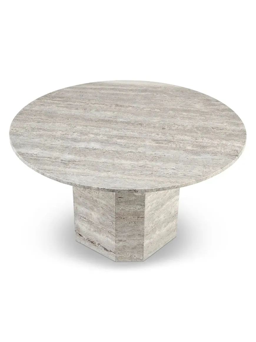 Lago Spisebord, travertin silver fra Wabi Sabi Nordic