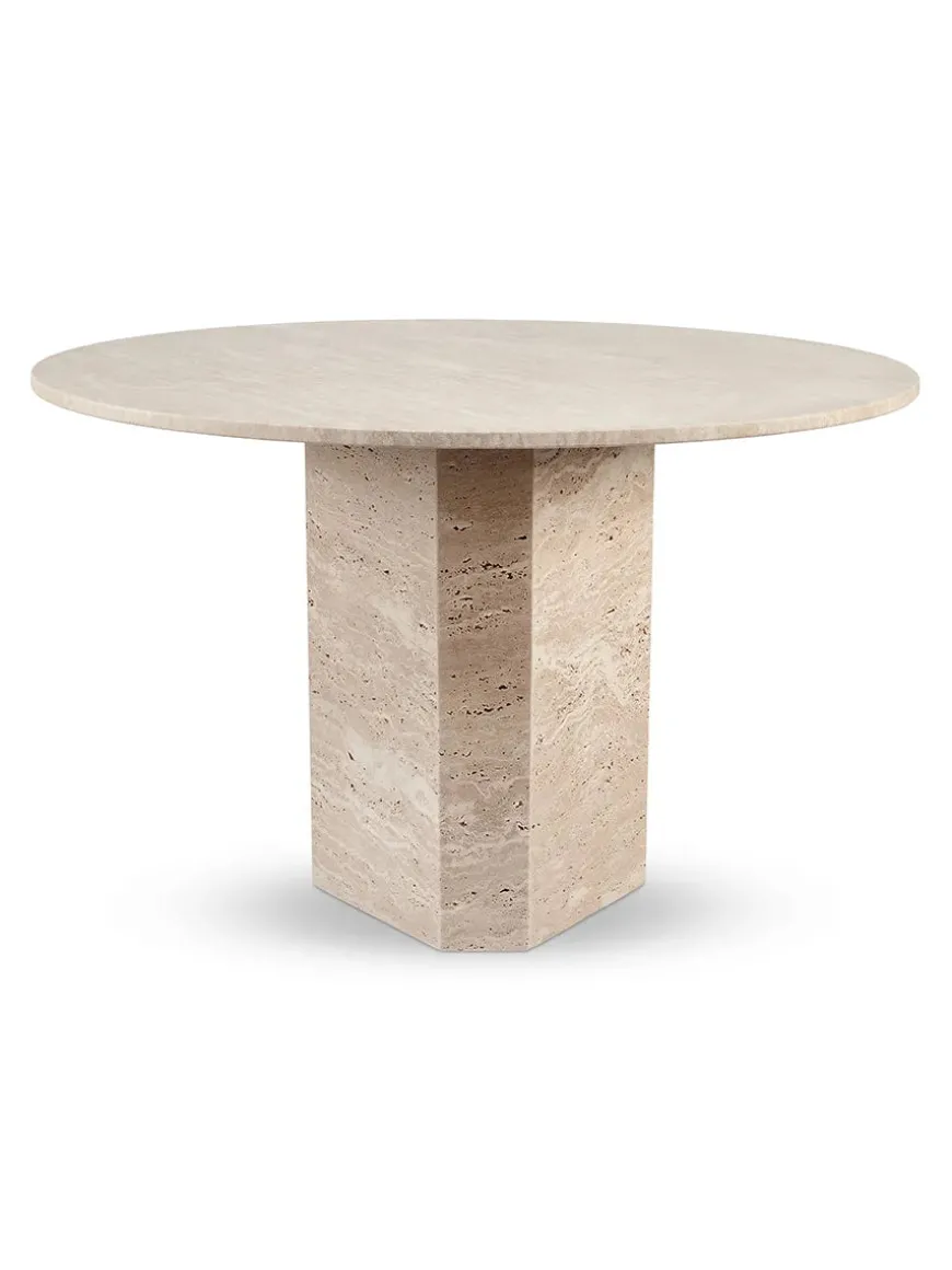 Lago Spisebord, travertin silver fra Wabi Sabi Nordic