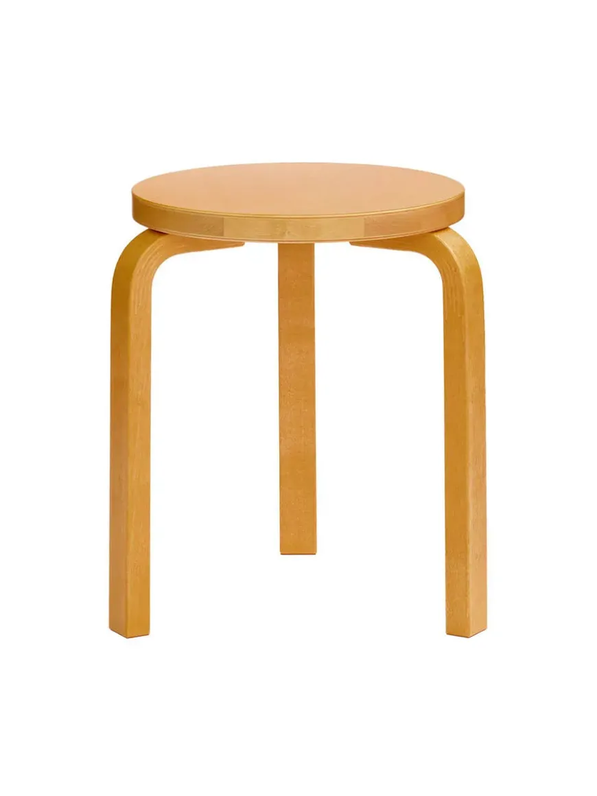 Limited Edition Stool 60, Mahogany Brown fra Artek