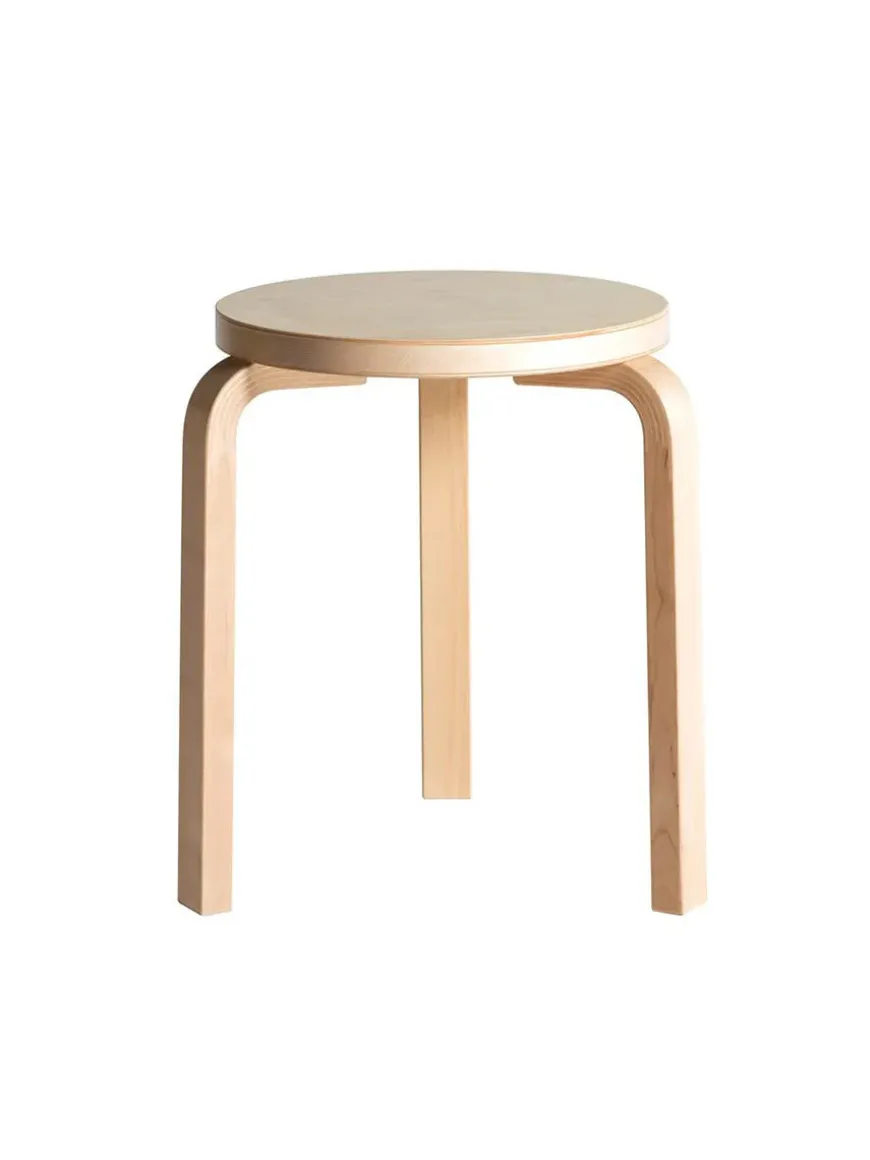 Limited Edition Stool 60, Mahogany Brown fra Artek