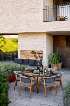 Luna Stol, teak/grey fra Cane-line