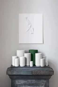 Lyngbyvasen i mørk grøn, H31 cm fra Lyngby Porcelæn