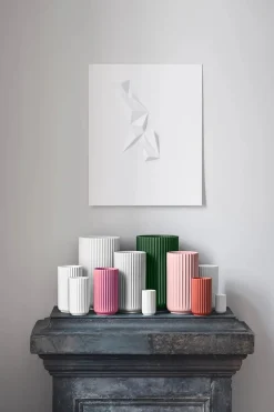 Lyngbyvasen i mørk grøn, H31 cm fra Lyngby Porcelæn