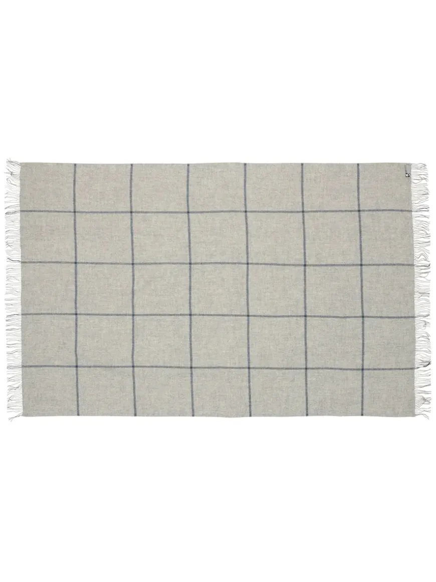 Mandø Plaid, light grey fra Silkeborg Uldspinderi