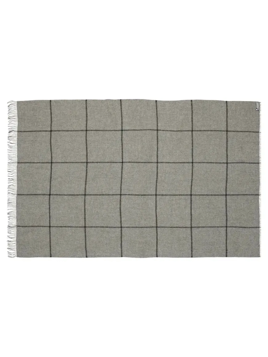 Mandø Plaid, light grey fra Silkeborg Uldspinderi