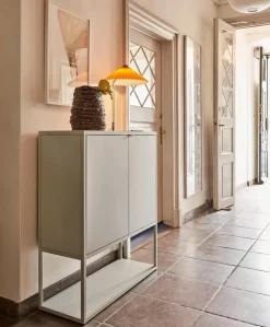 Matin Bordlampe, mirror plated base fra Hay