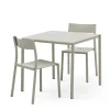 May sæt, 2 stole og bord 85x85 i light grey fra New Works