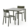 May sæt, 2 stole og bord 85x85 i dark green fra New Works