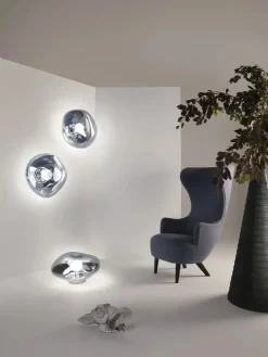 Melt Surface Væglampe, chrome fra Tom Dixon