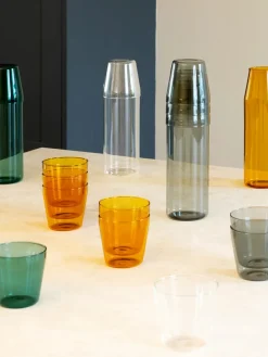 Milk, set of 1 carafe + 2 glasses, clear fra Nine