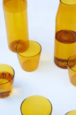 Milk, set of 1 carafe + 2 glasses, yellow fra Nine