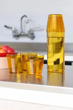 Milk, set of 1 carafe + 2 glasses, grey fra Nine