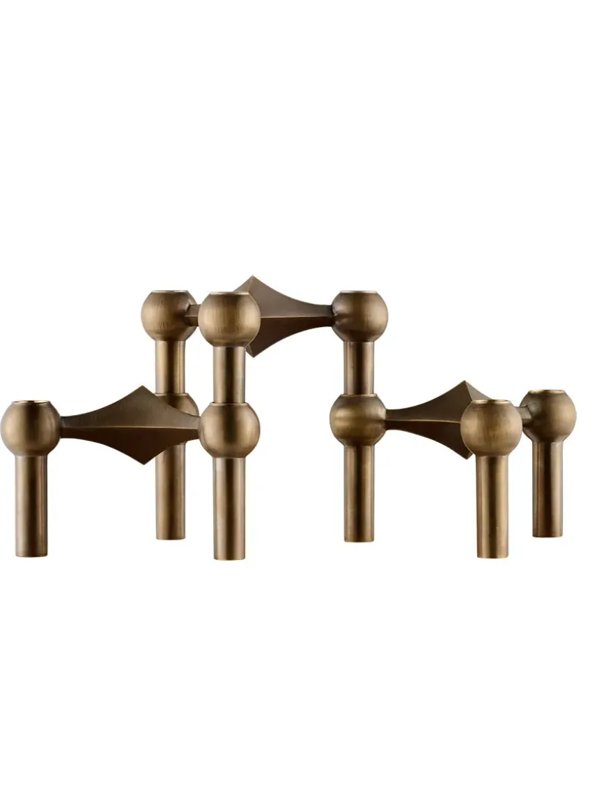 Nagel Lysestage, bronzeret messing fra STOFF Nagel