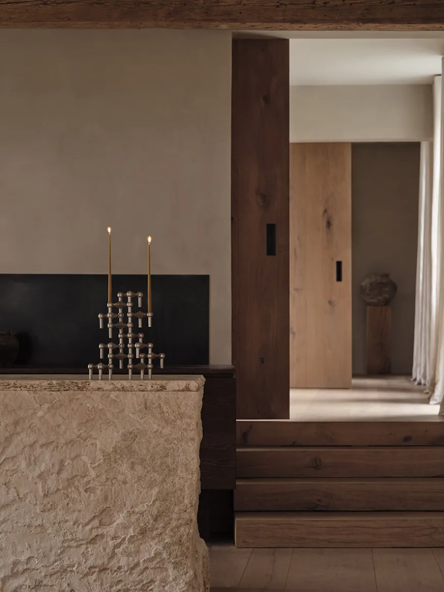 Nagel Lysestage, bronzeret messing fra STOFF Nagel