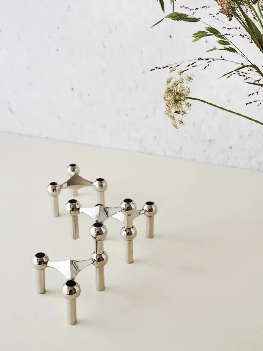 Nagel Lysestage, bronzeret messing fra STOFF Nagel