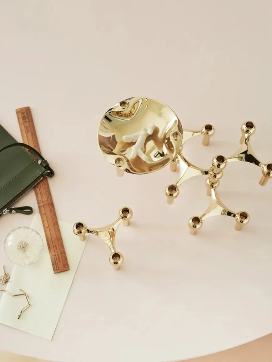 Nagel Lysestage, bronzeret messing fra STOFF Nagel