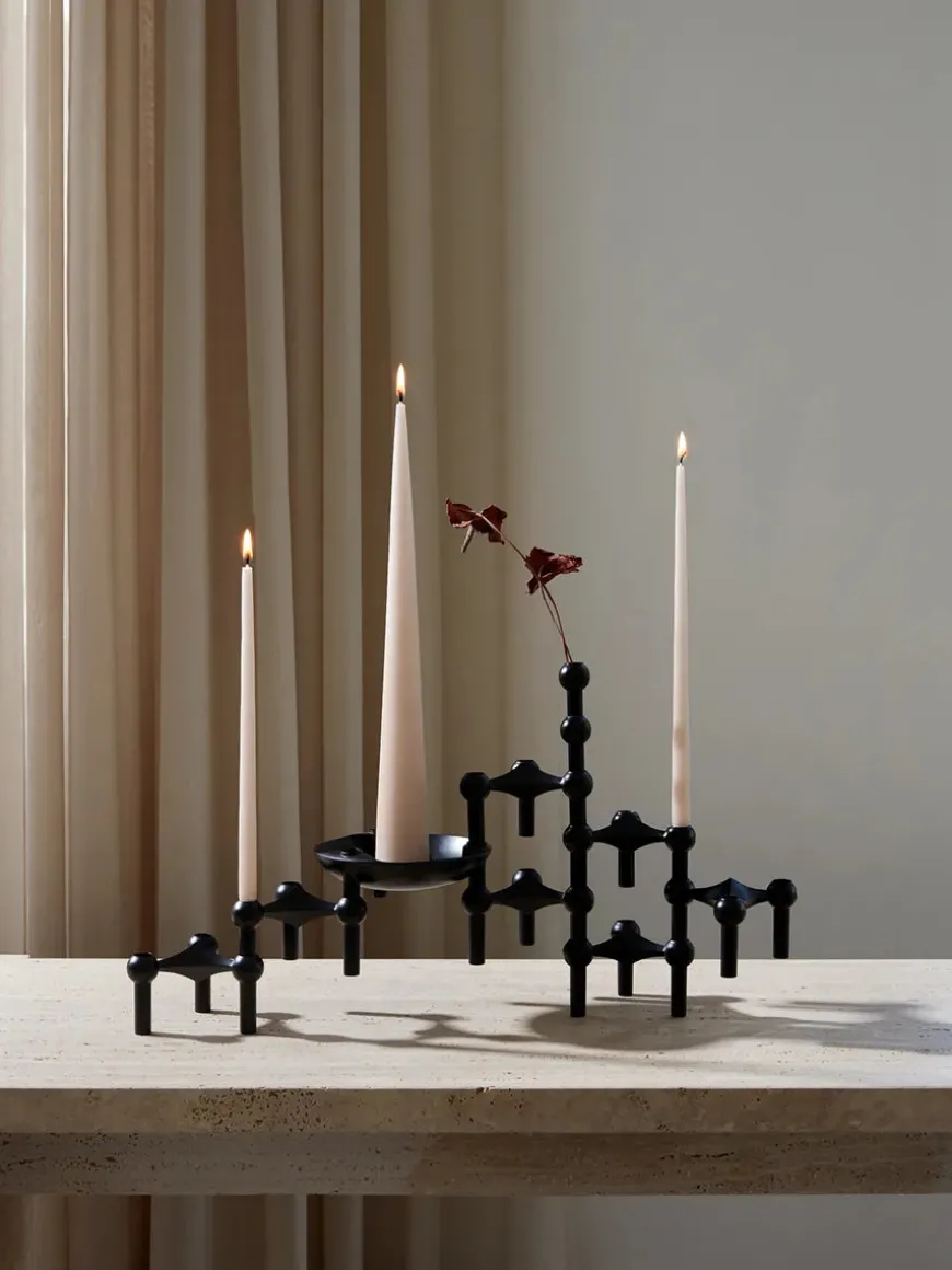 Nagel Lysestage, bronzeret messing fra STOFF Nagel