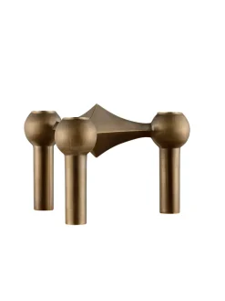 Nagel Lysestage, børstet krom fra STOFF Nagel