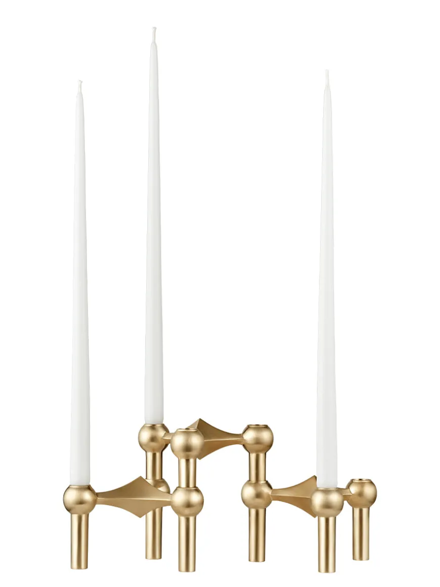 Nagel Lysestage, børstet krom fra STOFF Nagel