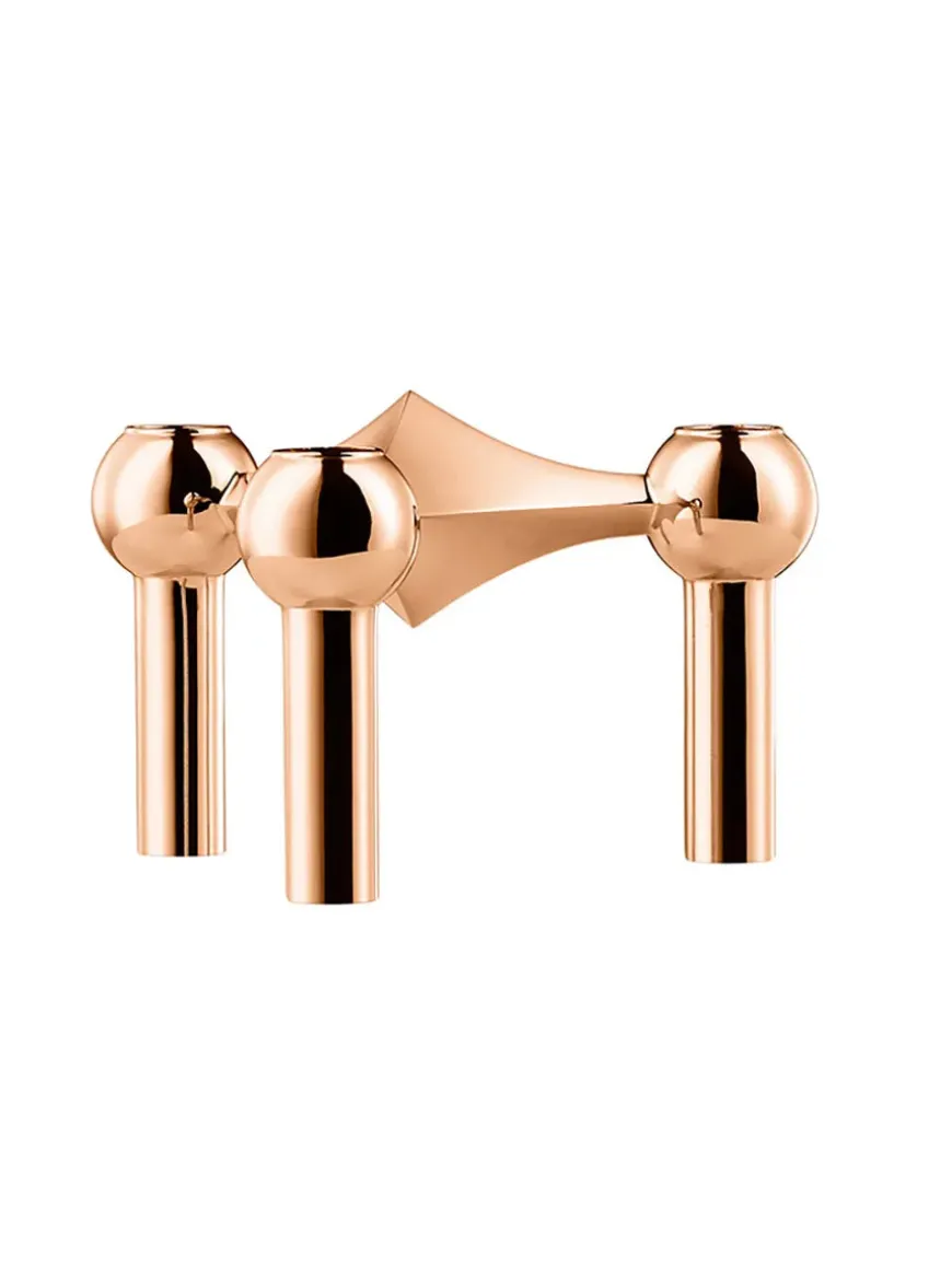 Nagel Lysestage, børstet krom fra STOFF Nagel