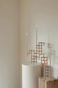 Nagel Lysestage, børstet krom fra STOFF Nagel