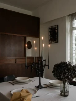 Nagel Lysestage, børstet krom fra STOFF Nagel