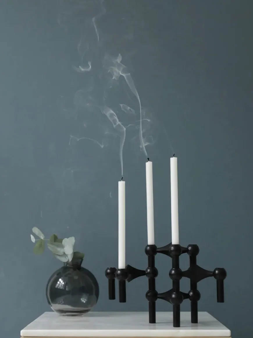 Nagel Lysestage, børstet krom fra STOFF Nagel