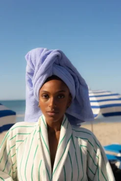 Naram badekåbe, Camel & Ultramarine fra Bongusta