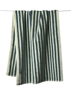 Naram towel - Sea foam & Deep teal fra Bongusta