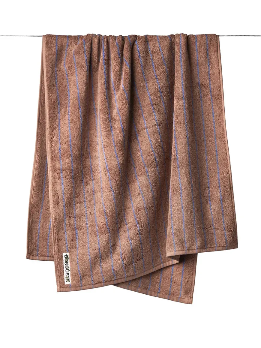 Naram towel - Sea foam & Deep teal fra Bongusta