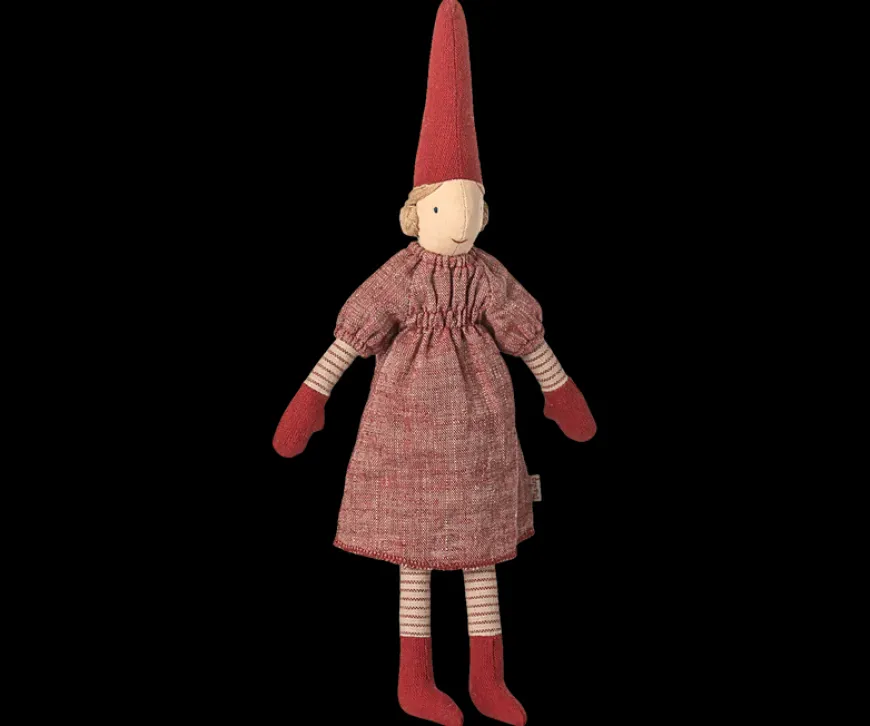 Nisse, str. 2 Nissepige med rød kjole fra Maileg 2025