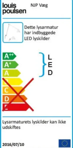 NJP væglampe fra Louis Poulsen