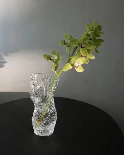Ostrea Vase, klart glas fra Hein Studio