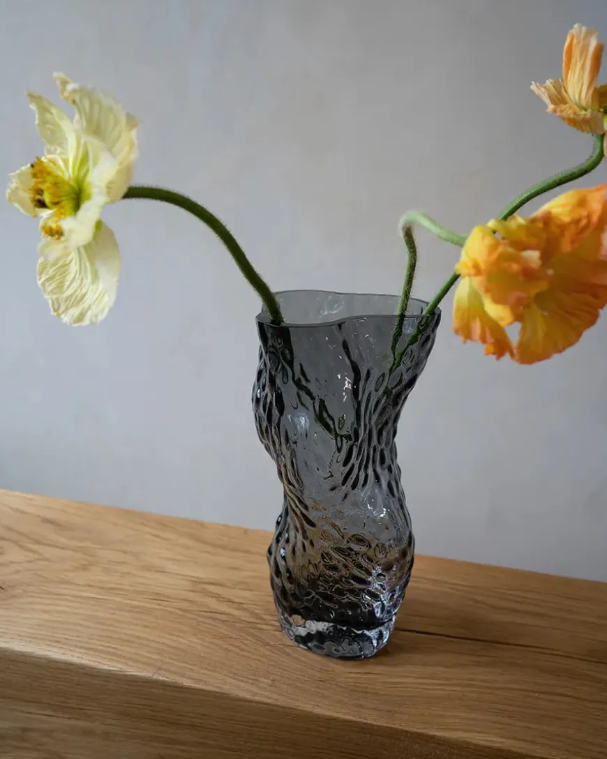 Ostrea Vase, klart glas fra Hein Studio