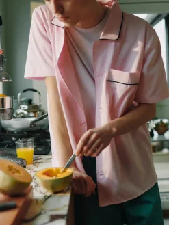 Outline Pyjama S/S Shirt fra Hay