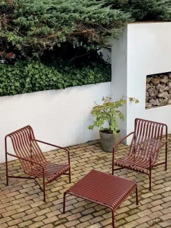 Palissade Lounge Chair High, iron red fra Hay