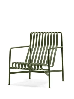 Palissade Lounge Chair High, iron red fra Hay