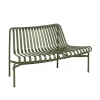 Palissade Park Dining Bench, out, olive fra Hay