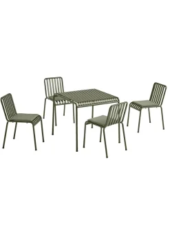 Palissade sæt, 4 armstole og bord i olive fra HAY