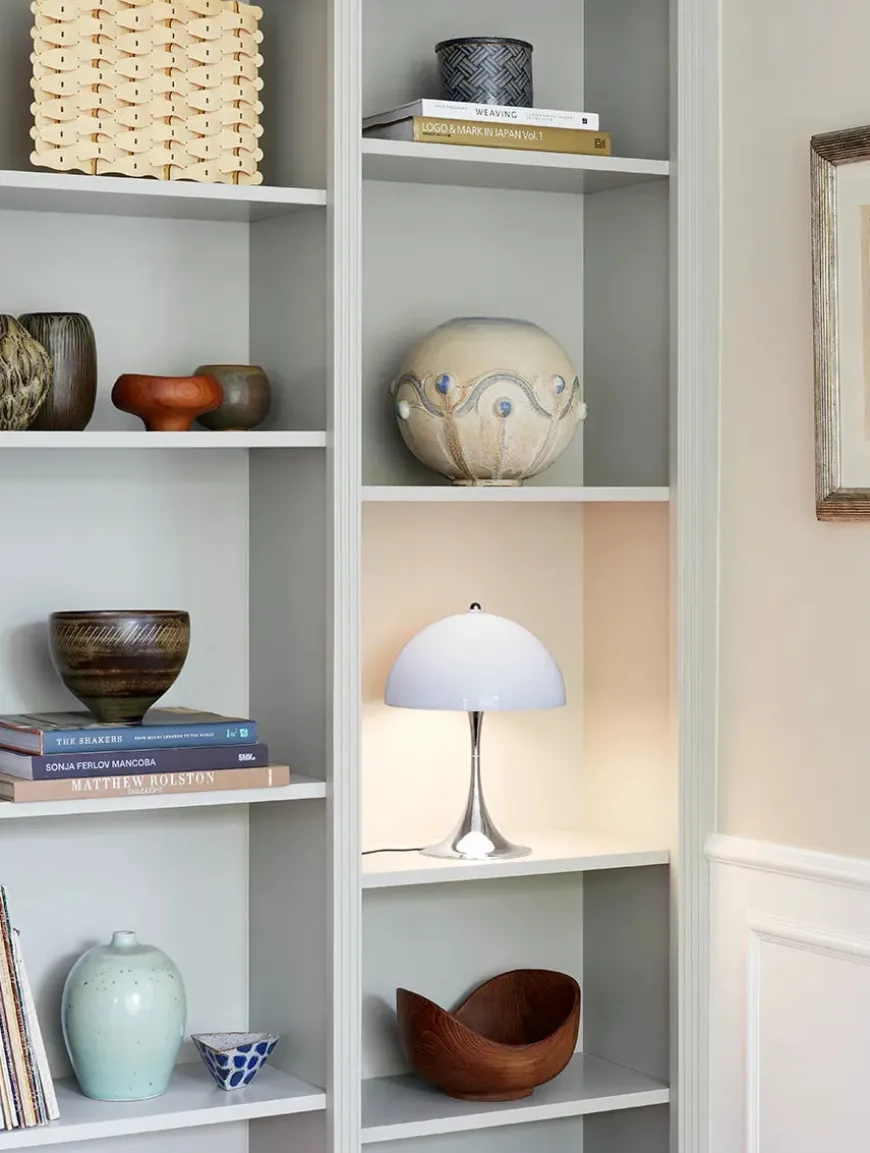 Panthella 250 bordlampe, pale rose af Verner Panton