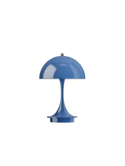 Panthella 160 Portable V3, chrome blue grey af Verner Panton